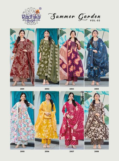 Radhika lifestyle summer garden vol-2 wholesale kurti catalog